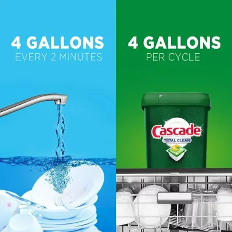Cascade Total Clean Actionpacs, Dishwasher Detergent Pacs, Fresh Scent ...