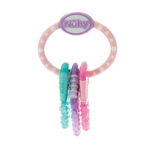 Nuby IcyBite Textured and Soothing Teether for Baby, Multicolor Keys on a Ring - Brands For Less USA