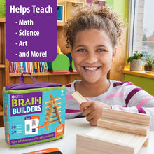 MindWare KEVA Brainbuilders, 3D brain building STEM challenges for boys & girls, Try to build the image, Practice spatial thinking, 20 planks & 30 puzzles