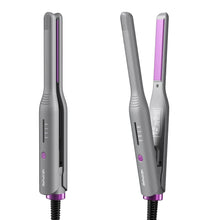 NEXPURE 1/2" Flat Iron Hair Straightener & Curler, 2 in 1 Ceramic Mini Straightener, Travel Iron, 30s Fast Heat Up, Purple