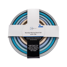 Mainstays 10-Piece Nonslip Nesting Plastic Mixing Bowl Set with Assorted Lids