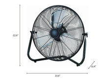 Mainstays 20" 3-Speed High Velocity Tiltable Black Steel Floor Fan
