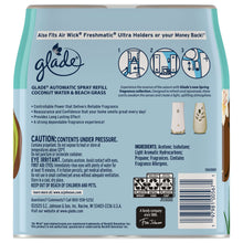 Glade® PlugIns®, Coconut Water & Beach Grass, Large Auto refills, 12.4 oz, 2 Count