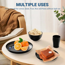 Vajilla de paja de trigo TINANA, para 8 personas, 32 piezas, irrompible, apta para microondas y lavavajillas. 