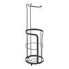 Mainstays Free Standing Toilet Paper Holder with Roll Reserve, Matte Black
