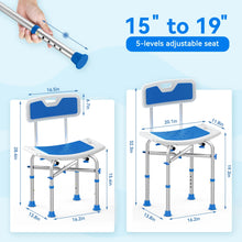 KEKOY Shower Chair with Back 500lb, Height Adjustable Bath Chair for Shower, Heavy Duty Bath Stool for Tub for Elderly, Senior, Handicap, Tool-Free Assembly - Brands For Less USA