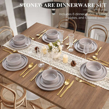 Vesteel 18-Piece Dinnerware Set, Ceramic Plates and Bowls Set for 6, Speckled Stoneware Dishes Set for Family, Microwave & Dishwasher Safe - Cappuccino Brown - Brands For Less USA