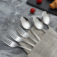 Mirdinner Dinner Forks and Spoons Set, Stainless Steel Silverware Flatware Set, Salad Fork and Soup Spoon, Using for Home, Kitchen or Restaurant, Mirror Polished, Dishwasher Safe