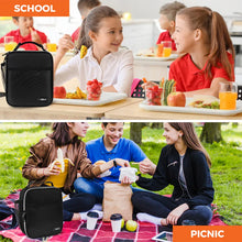 OPUX Premium Insulated Lunch Box, Soft School Lunch Bag for Kids Boys Girls, Leakproof Small Lunch Pail Men Women Work, Reusable Compact Cooler Tote Lunchbox for Office Adult, Black - Brands For Less USA