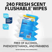 Equate Flushable Wet Wipes, Fresh Scent, 240 Wipes (5 Pack), Compare to Cottonelle