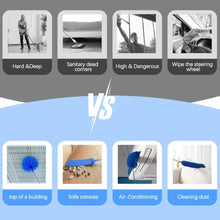 Microfibre Duster for High Ceilings, Duster for Cleaning Fan Cobweb, 100" Telescopic Extension Pole Kit, Reusable Duster, Washable Lightweight Duster for Ceiling Fan Webs, Blinds - Brands For Less USA