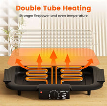 LASIEYO Electric Smokeless Grill, Non-Stick BBQ Grill Indoor Outdoor Barbecue Grill, Adjustable Temperature Control High Power Portable Removable Stand Grill for Cooking BBQ Party, Black