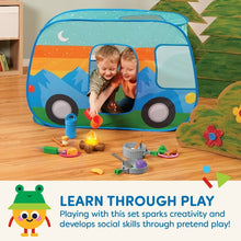 Battat Happy Camper Pop-Up Fabric Tent with 20+ Camping Accessories, Toddler and Preschool Toys