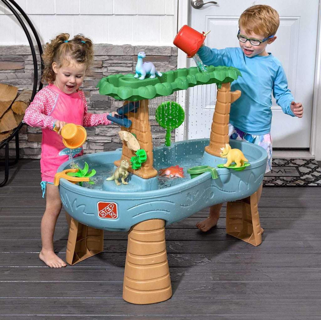 Step2 Dino Showers Multi-Color Plastic Water Table for Toddlers with 1 ...