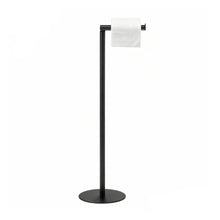 Toilet Paper Holder Stand, Free Standing Toilet Paper Roll Holder for 5 Spare Rolls, Modern Bathroom Toilet Paper Stand, Black