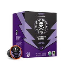 (4 pack) Death Wish Coffee, Organic and Fair Trade, Espresso Roast, Single-Serve Coffee Pods, 18 Count - Brands For Less USA