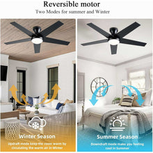 Ceiling Fans with Lights, 48 inch Low Profile Ceiling Fan with Light and Remote Control, Flush Mount, Reversible Motor, Dimmable, Noiseless, White Ceiling Fan for Bedroom, Indoor/Outdoor Use