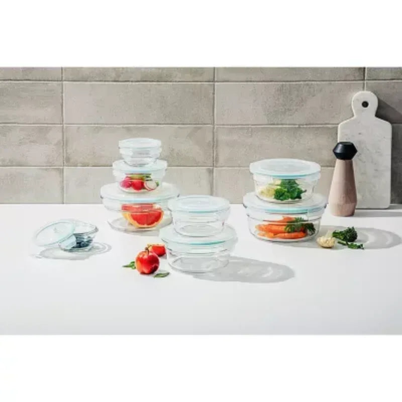 Member'S Mark 16-Piece round Shape Glass Food Storage Set by Glasslock ...