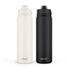 Ello Pop & Fill 22oz. Stainless Steel Water Bottle with Leak Proof Locking Lid, 2-Pack