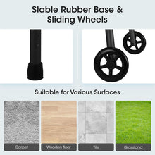 MaxKare Folding Walker with Wheels, 8 Levels Adjustable Height 30.5"-37.5", 300lbs Weight Capacity, Lightweight, for Senior, Black - Brands For Less USA