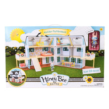 Honey Bee Acres Buzzby Farmhouse – 25 Piece Three-Story Country Dollhouse with Furniture & Exclusive Rabbit Figure – Doll Playset for Kids Ages 3+ - Brands For Less USA