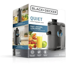 BLACK+DECKER Fruit & Vegetable Juicer Extractor, 400-Watt, Quiet, Black Plastic
