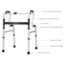 Resenkos Medical Mobility Walker,One-Button Folding Aluminum Walking Frame Walker - Brands For Less USA