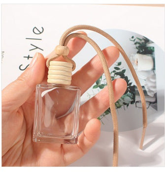 Car Hanging Diffuser, 15ml Empty Glass Perfume Bottles for Air Freshener and Aromatherapy, Pendant Ornaments