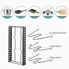 8-Tier Pots And Pans Organizer Holder Metal Kitchen Cabinet Organization Storage