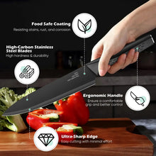 Vesteel Knife Block Set for Kitchen, 15-Piece High Carbon Stainless Steel Knives Set with Ergonomic Handle, Ultra-sharp & Rust Resistant