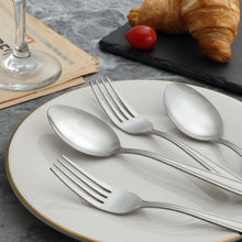 Mirdinner Dinner Forks and Spoons Set, Stainless Steel Silverware Flatware Set, Salad Fork and Soup Spoon, Using for Home, Kitchen or Restaurant, Mirror Polished, Dishwasher Safe