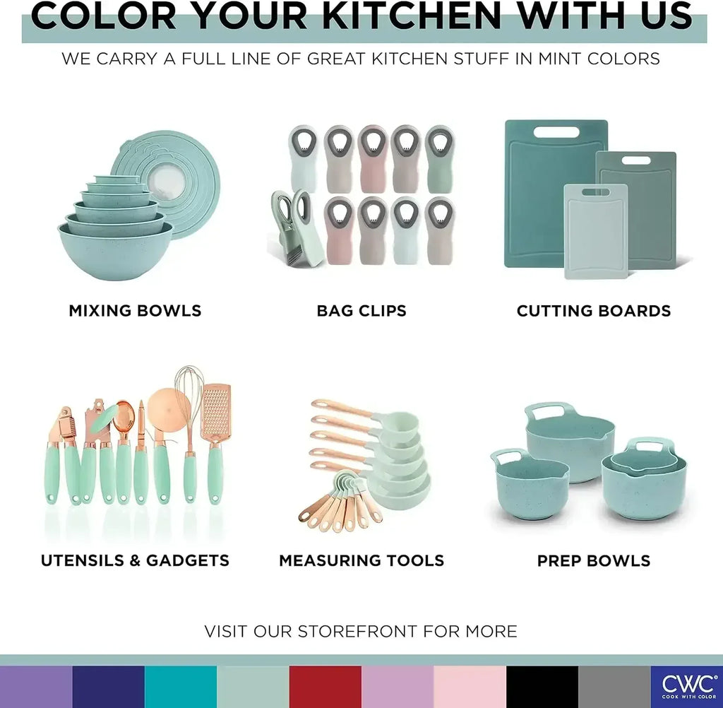 COOK WITH COLOR Meal Prep Containers Wide Mixing Bowls Food Storage Co ...