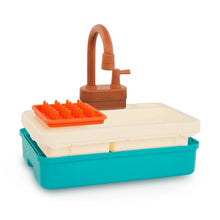 Battat Splash & Sparkle Sink Plastic Real Faucet and Magic Dishes, Toddler and Preschool Toys