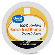 Great Value 100% Arabica Breakfast Blend Medium Roast Ground Coffee Pods, 48 Ct - Brands For Less USA