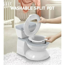 Babybond 2-in-1 Toddler Potty Training Toilet, with toilet paper holder and storage shelf, featuring flushing sound, suitable for 1-3 year old toddlers, white. - Brands For Less USA