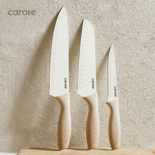Carote 12Pcs Kitchen Knife Set with Blade Guards, White Granite Ceramic Knife, Stainless Steel