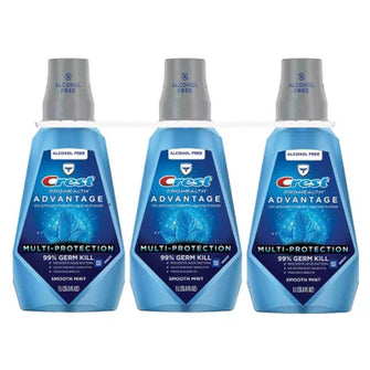 Crest Pro-Health Advantage Multi-Protection Mouthwash, Smooth Mint (33.8 Fl. Oz., 3 Pk.) - Brands For Less USA