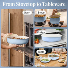 Gotham Steel 18 Pcs Pots and Pans set Non Stick, Ceramic Pan Cookware Set W/ Detachable Handle, RV Kitchen Cooking Set with Secure Lock Removable Handles, Oven Safe Nonstick Pan Set