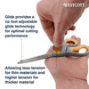 Westcott 8-Inch Titanium Bonded Adjustable Glide Scissors, Grey & Yellow for Office Use