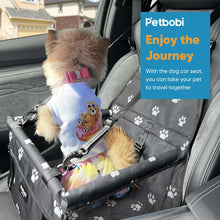 Petbobi Dog Car Booster Seat Travel Carrier for Dog Cat Portable Travel Bag with Seat Belt Safety Stable for Travel Pet Car Seat with Clip on Leash and Storage Package