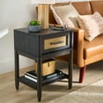 Better Homes & Gardens Springwood Caning Nightstand, Light Honey Finish