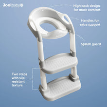Jool Baby Potty Training Seat with 2 Step Ladder for Toddlers – Splash Guard, Adjustable Height (Gray) - Brands For Less USA