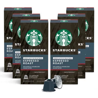 Starbucks by Nespresso Decaf Espresso Coffee Pods, Dark Roast (60 Ct.)