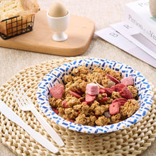 VPLUS Disposable Paper Bowls, 20 Oz 100 Count, Microwave Safe, Soak Proof, Heavy Duty Flower Printed Paper Bowls for Dinner or Lunch - Brands For Less USA