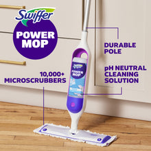 Swiffer Power Mop Kit with Refill, Unscented, 1 Handle + 1 solution & 2 Pads