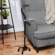 Equate Quad Walking Cane with Small Base – Height Adjustable, 300 lb Capacity - Brands For Less USA