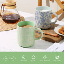 AlOFMO 17oz Ceramic Coffee Mugs Set of 4, Coffee Cups with Handles, Tea Cups, Cappuccino Cup, Latte Cup, Microwave Safe Mugs for Home Office