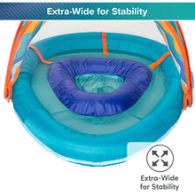 Aqua SwimSchool Grow-with-Me BabyBoat Pool Float for Infants 6-24 Months, Blue