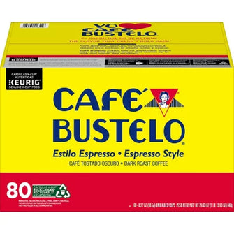 CafŽ Bustelo Coffee Espresso Style K-Cups, Dark Roast (80 Ct.)