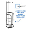 Mainstays Free Standing Toilet Paper Holder with Roll Reserve, Matte Black